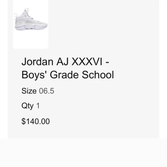 XXXV1 Jordan White basketball Sneakers - Picture 10 of 10